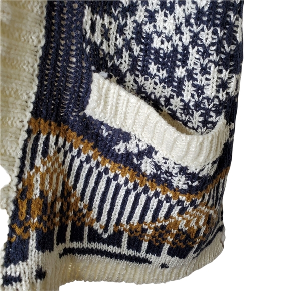 Michael Stars Fair Isle Ruana Cardigan OS  NWT - Picture 7 of 11